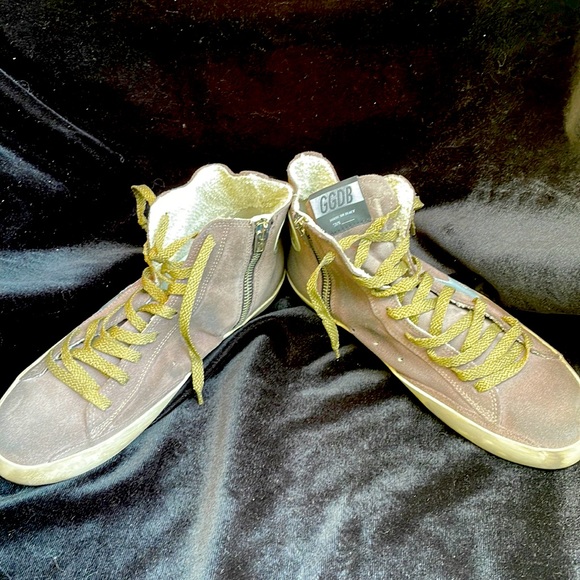 GOLDEN GOOSE LUXURY DISTRESSED FRANCY GREY SUEDE HIGH TOP SNEAKERS - 9 -⭐️👟 - Picture 8 of 12